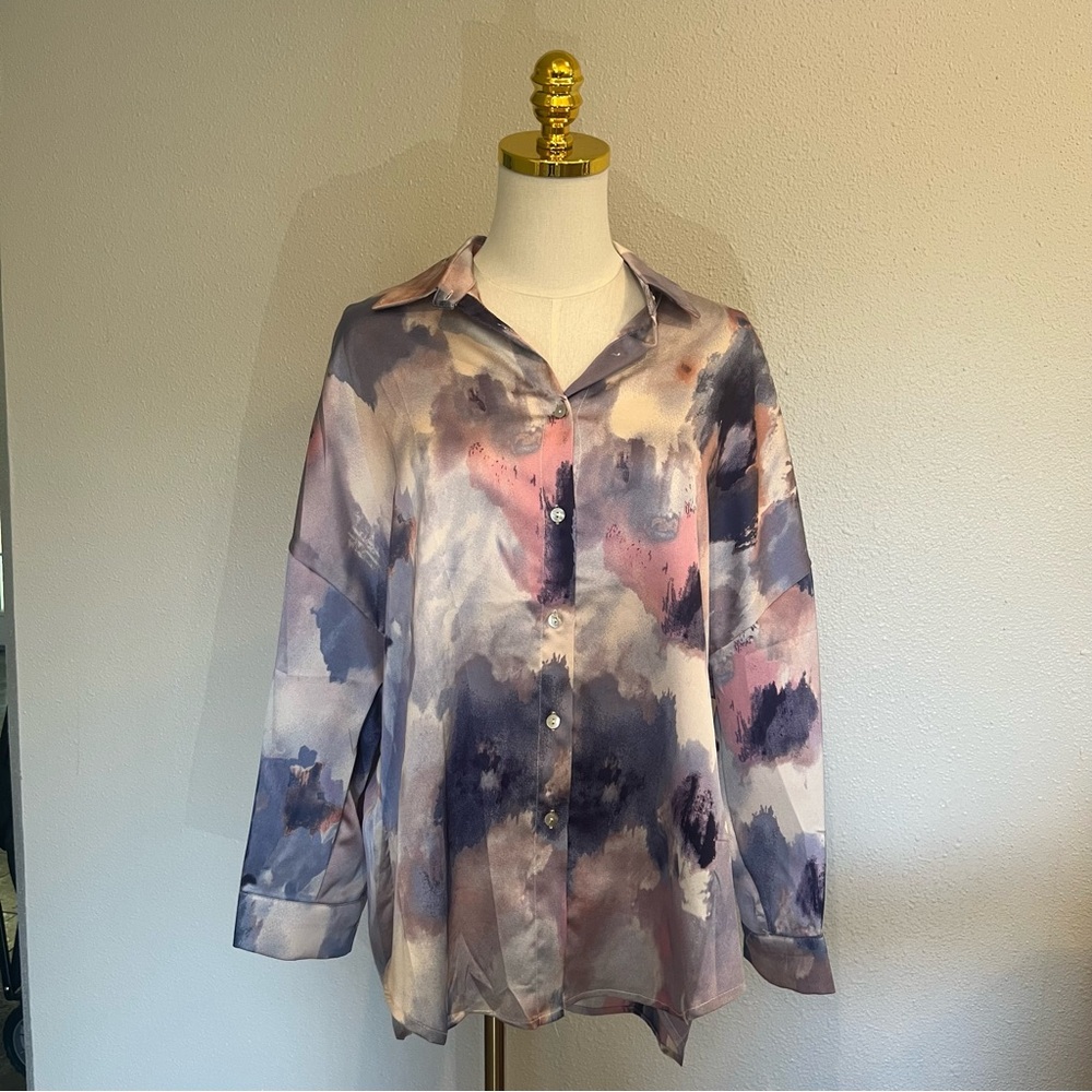 Elegant Watercolor Blouse